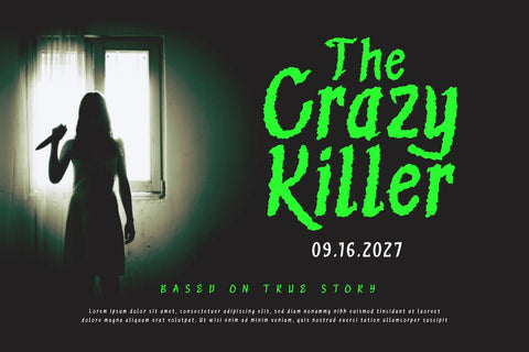 Liymadz - Horror Display Font Font twinletter 