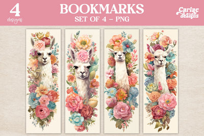 Llama Bookmarks Sublimation Carla C Designs 
