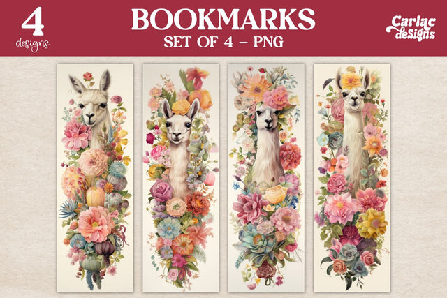 Llama Bookmarks Sublimation Carla C Designs 