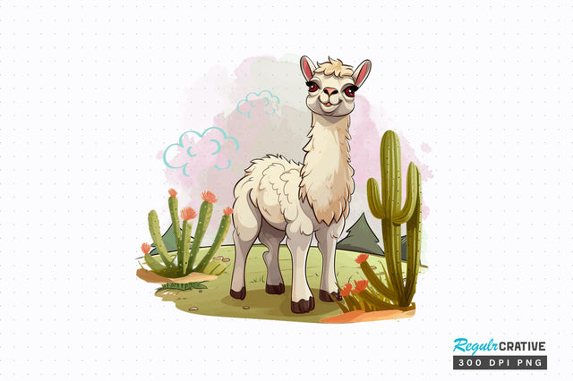 Llama clipart Sublimation Design Sublimation Regulrcrative 