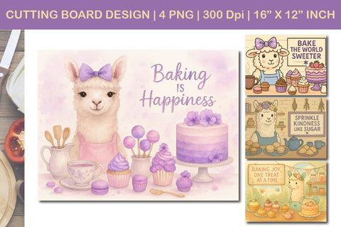 Llama Cutting Board , Mom Kitchen, Funny Sublimation Sublimation Paper Switch 