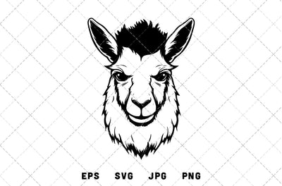 Llama Mascot Graphics - JPG, SVG, PNG, EPS - Digital Download with Commercial License for Cricut, Silhouette, Scan N Cut Crafting SVG Loveleen Kaur 