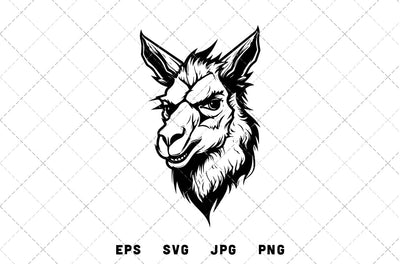 Llama Mascot Graphics - JPG, SVG, PNG, EPS - Digital Download with Commercial License for Cricut, Silhouette, Scan N Cut Crafting SVG Loveleen Kaur 