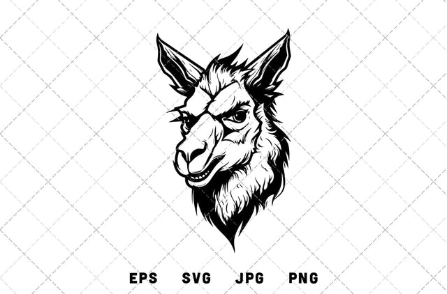 Llama Mascot Graphics - JPG, SVG, PNG, EPS - Digital Download with Commercial License for Cricut, Silhouette, Scan N Cut Crafting SVG Loveleen Kaur 