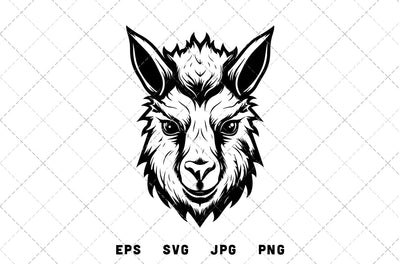 Llama Mascot Graphics - JPG, SVG, PNG, EPS - Digital Download with Commercial License for Cricut, Silhouette, Scan N Cut Crafting SVG Loveleen Kaur 