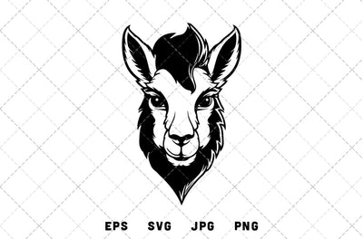 Llama Mascot Graphics - JPG, SVG, PNG, EPS - Digital Download with Commercial License for Cricut, Silhouette, Scan N Cut Crafting SVG Loveleen Kaur 