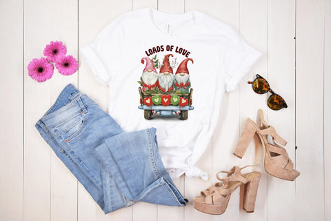 Loads of Love, Valentines Day Gnomes PNG Sublimation CraftLabSVG 