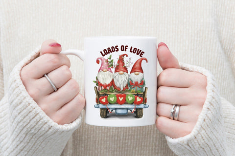 Loads of Love, Valentines Day Gnomes PNG Sublimation CraftLabSVG 