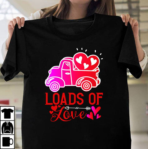 Loads Of Love Valentine's Day SVG Cut File, Valentine's Day T-shirt Design,Valentine's Day PNG,VCalentine's Day Sublimation Design ,Val;entine's DAy Clip Art , Valentine's Day SVG Bundle, Valentine's Day SVG BUndle SVG Insomnia Std 