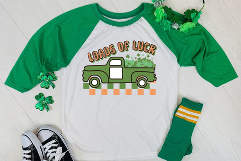 Loads of Luck, Retro St Patricks Day PNG Sublimation CraftLabSVG 