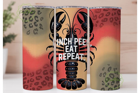 Lobster Pinch Peel Eat Repeat Tumbler Sublimation PixelChick 