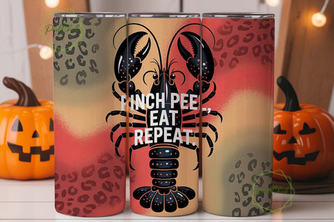 Lobster Pinch Peel Eat Repeat Tumbler Sublimation PixelChick 