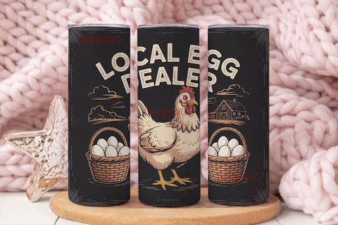 Local Egg Dealer 20oz Tumbler Wrap Sublimation DesignSVG 