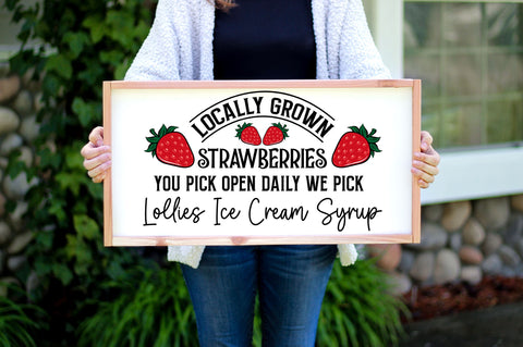 Locally grown strawberries SVG Design SVG Regulrcrative 