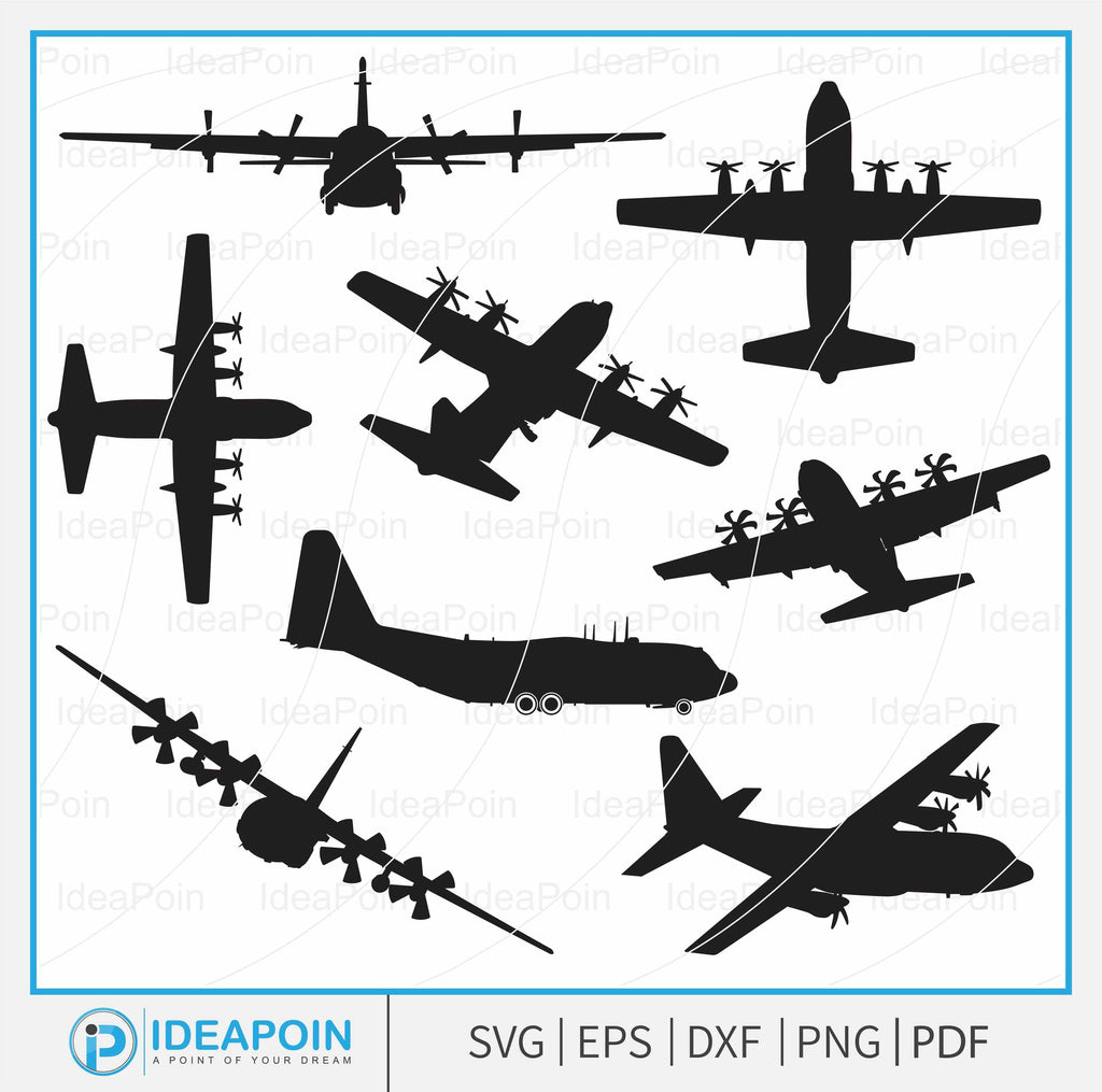 Lockheed Martin C-130 Hercules svg, Military Aircraft Vectors, Military ...