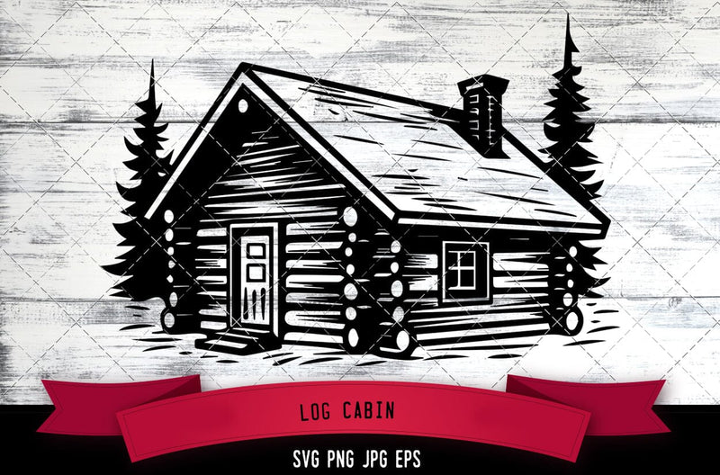 Log Cabin SVG, Cabin SVG SVG Loveleen Kaur 