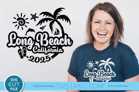 Long Beach svg with 2025 for a Family Weekend or Vacation SVG SVG Cut File 