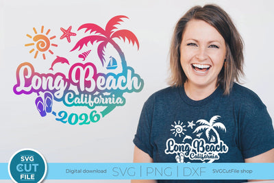 Long Beach svg with 2026 for a Family Weekend or Vacation svg SVG SVG Cut File 