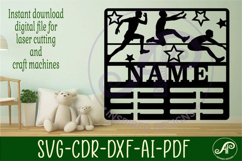 Long jump male medal holder, SVG, sports SVG APInspireddesigns 