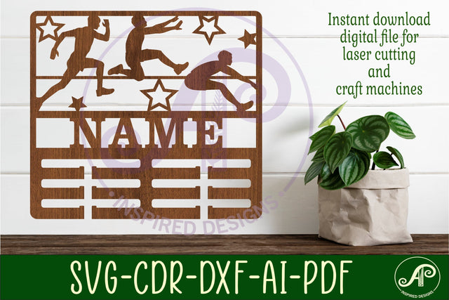 Long jump male medal holder, SVG, sports SVG APInspireddesigns 