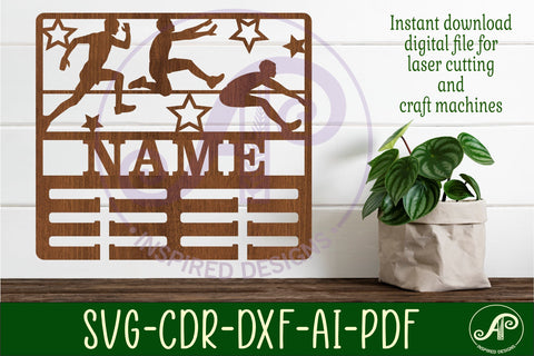 Long jump male medal holder, SVG, sports SVG APInspireddesigns 