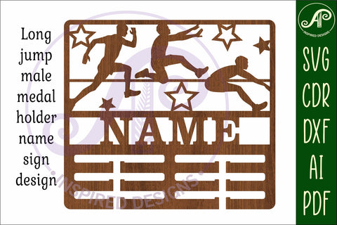 Long jump male medal holder, SVG, sports SVG APInspireddesigns 