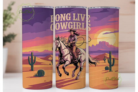 Long Live Cowgirls 20oz Tumbler Sublimation PixelChick 