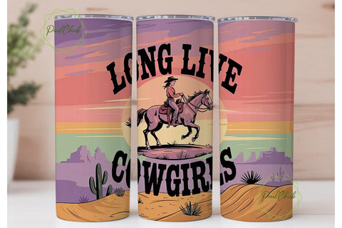 Long Live Cowgirls 20oz Tumbler Sublimation PixelChick 