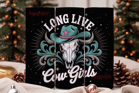 Long Live Cowgirls 20oz Tumbler Wrap Sublimation DesignSVG 