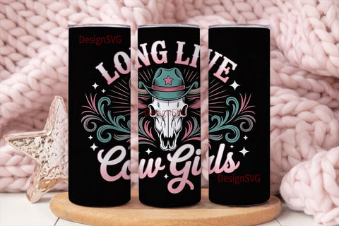 Long Live Cowgirls 20oz Tumbler Wrap Sublimation DesignSVG 