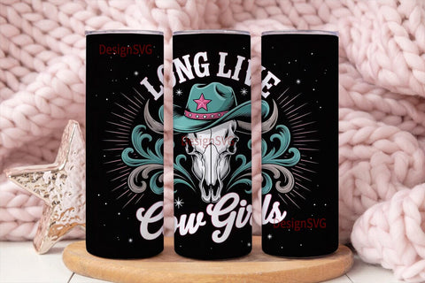 Long Live Cowgirls 20oz Tumbler Wrap Sublimation DesignSVG 
