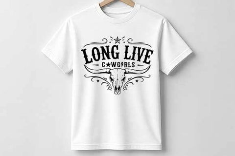 Long Live Cowgirls PNG | Western Cow Skull PNG SVG BillahCrafts 
