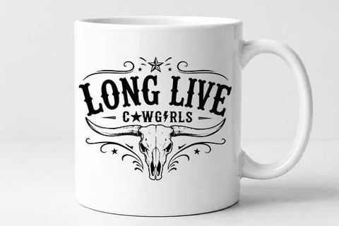 Long Live Cowgirls PNG | Western Cow Skull PNG SVG BillahCrafts 