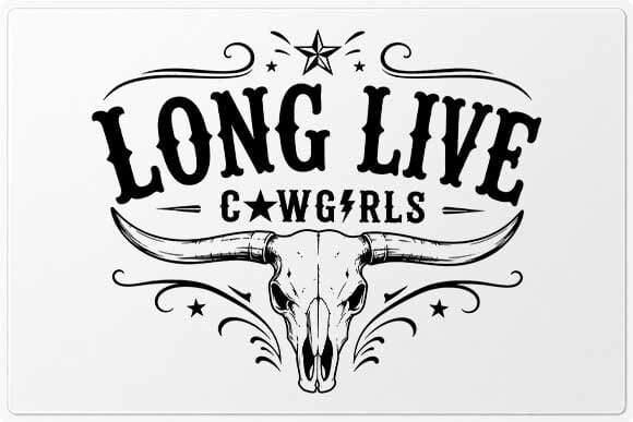 Long Live Cowgirls PNG | Western Cow Skull PNG SVG BillahCrafts 