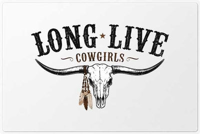 Long Live Cowgirls PNG | Western Longhorn Skull PNG SVG BillahCrafts 