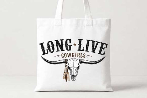 Long Live Cowgirls PNG | Western Longhorn Skull PNG SVG BillahCrafts 