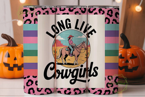 Long Live Cowgirls Tumbler Wrap Sublimation PixelChick 