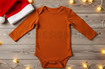 Long sleeve baby bodysuit mockup design Mock Up Photo Designangry 
