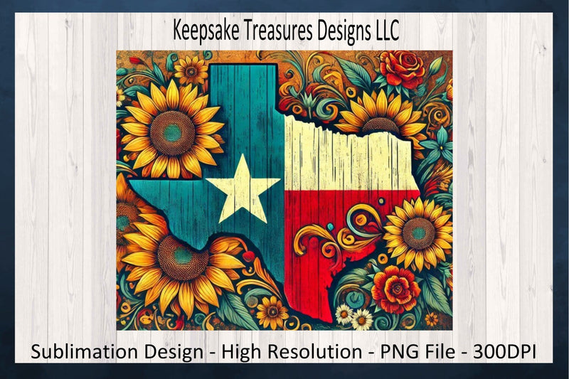 Long Star State, Texas Cutting Board, Sublimation PNG Kitchen Design, Digital Download Sublimation Keepsake Treasures Designs LLC. 