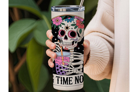 Long Time No Tea Tumbler Wrap Sublimation DesignSVG 