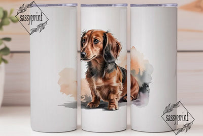 Longhaired Dachshund 20oz Tumbler Design Sublimation sassyprint 