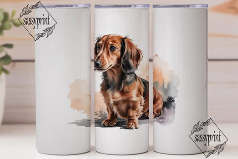 Longhaired Dachshund 20oz Tumbler Design Sublimation sassyprint 