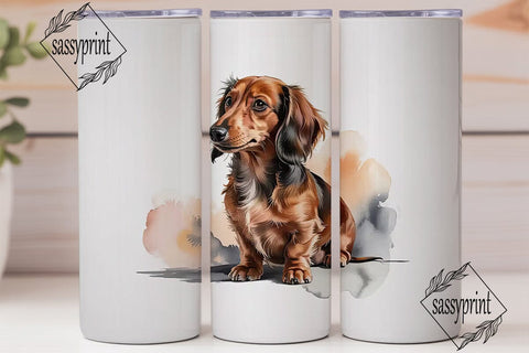 Longhaired Dachshund 20oz Tumbler Design Sublimation sassyprint 