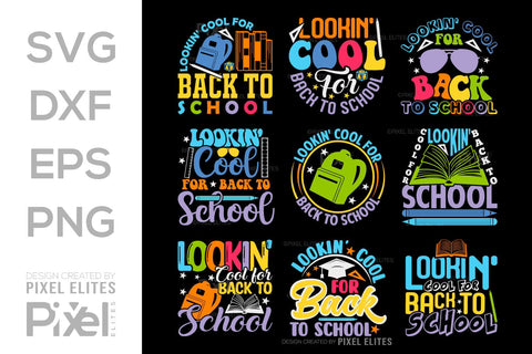 Lookin' Cool For Back To School SVG Hello School Kids Welcome To School Back To School Quote Design SVG ETC Craft 