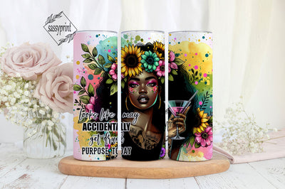 Looks Like I May Accidentally Get Drunk On Purpose Today, Sarcastic Tumbler Wrap, Funny Saying PNG, 20 Oz Tumbler Wrap Sublimation sassyprint 