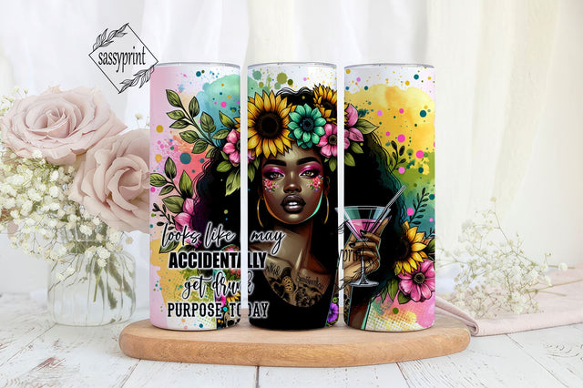 Looks Like I May Accidentally Get Drunk On Purpose Today, Sarcastic Tumbler Wrap, Funny Saying PNG, 20 Oz Tumbler Wrap Sublimation sassyprint 