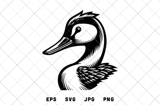 Loon Duck Mascot Graphics - JPG, SVG, PNG, EPS - Digital Download with Commercial License for Cricut, Silhouette, Scan N Cut Crafting SVG Loveleen Kaur 