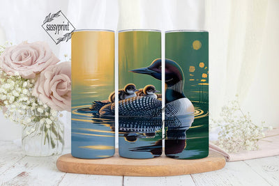 Loon Family 20oz Tumbler Wrap Sublimation sassyprint 