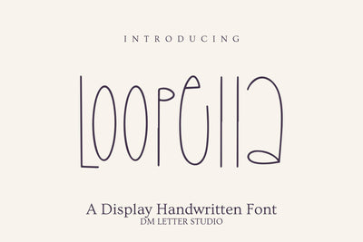 Loopela Font Font Dm Letter Studio 