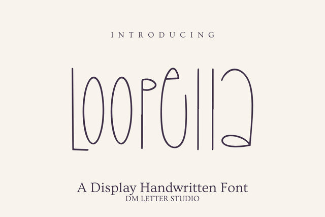 Loopela Font Font Dm Letter Studio 